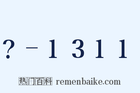 ?-1311是什么意思的图片